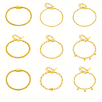 Geometric 316L Stainless Steel 18K Gold Plated Bracelets 