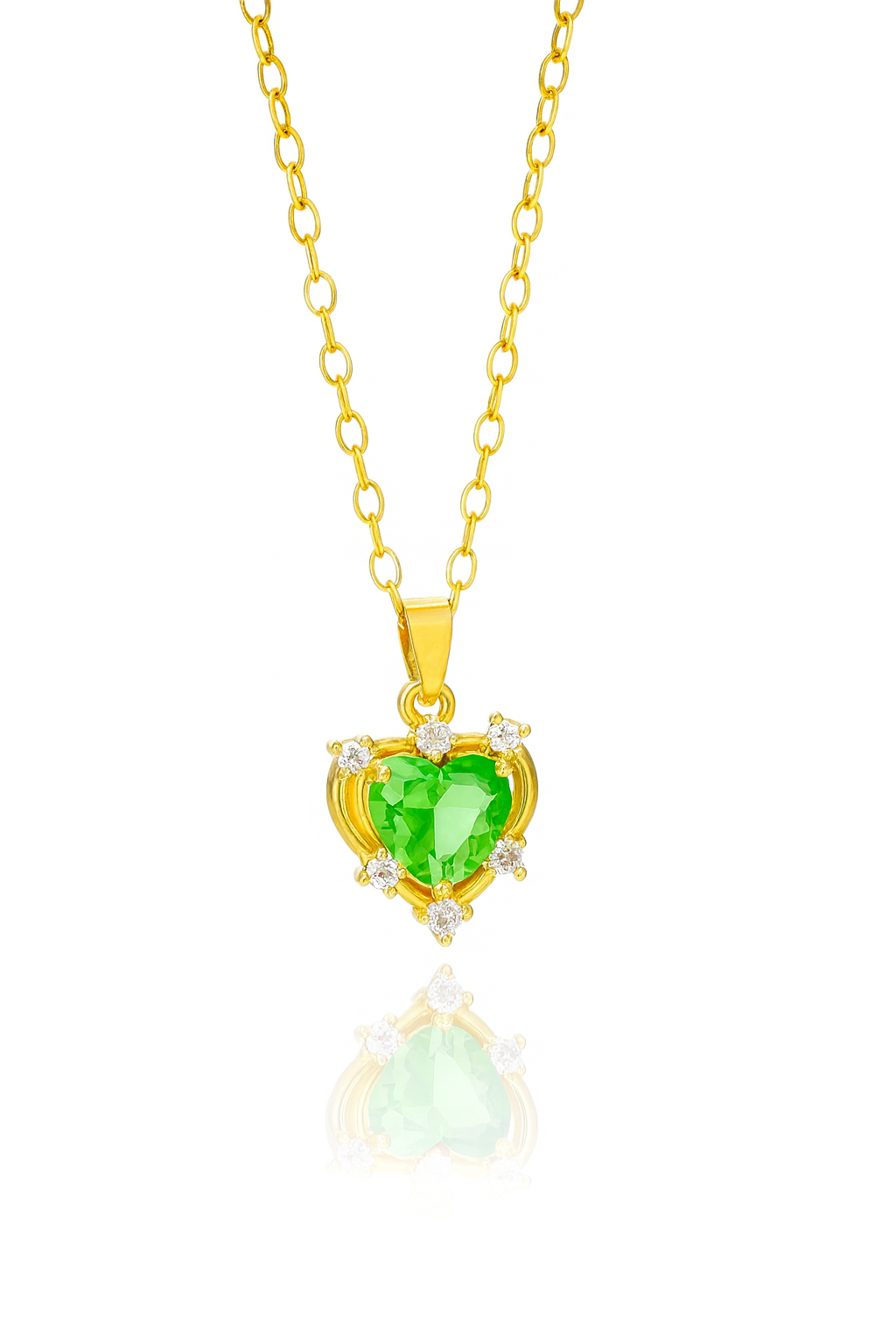 Sweet Emerald Charm Necklace