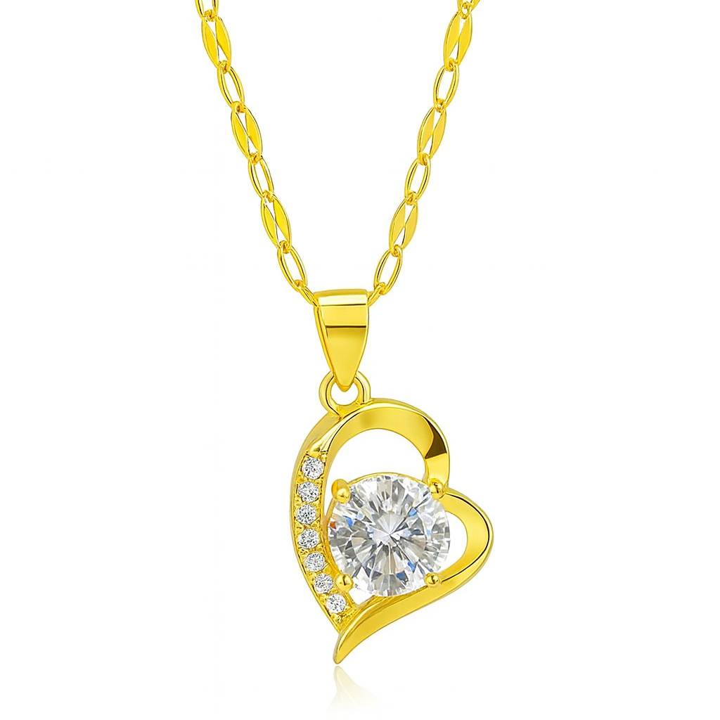 Elegant Spark Heart Necklace