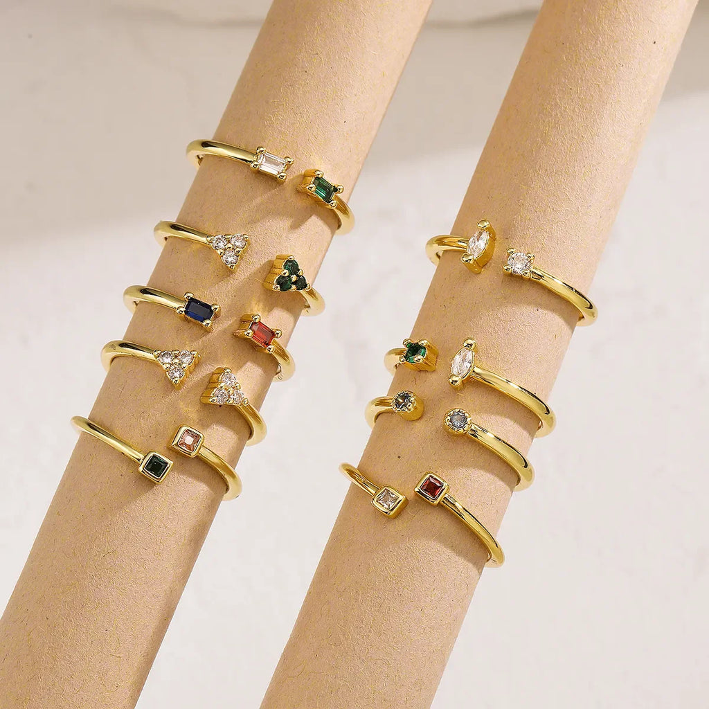 Simple Style Commute Square Open Rings