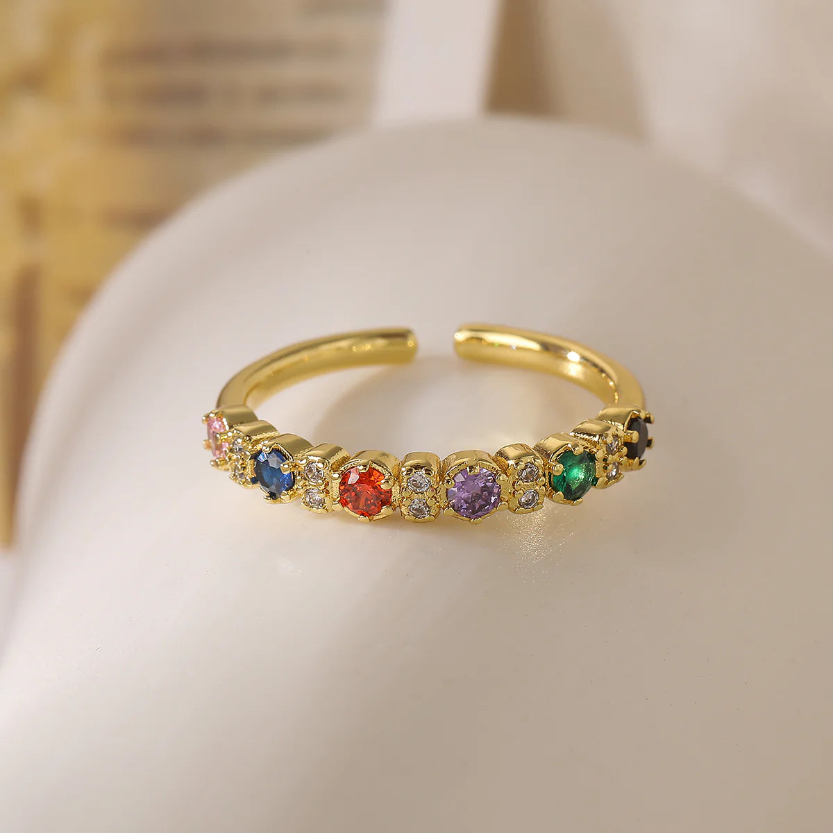 Simple Style Leaves Open Rings