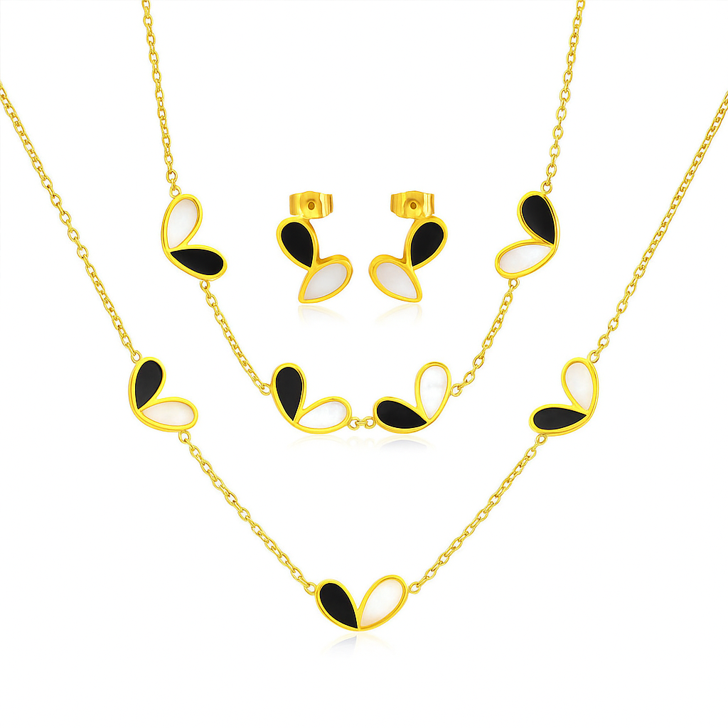 Heart Pendant Bells Jewelry Set