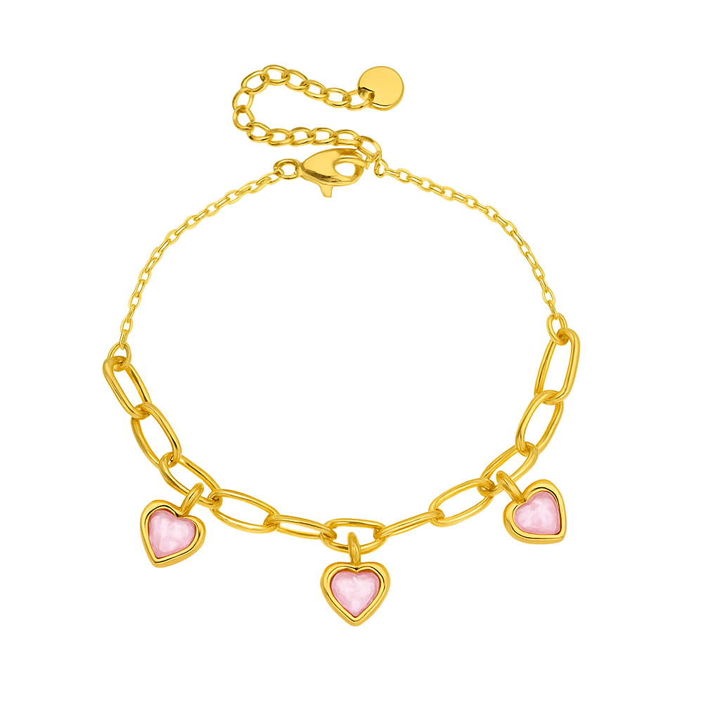 Retro Titanium Steel Gold Plated Love Pendant