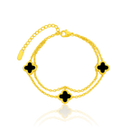 L’Étoile Noir Clover Bracelet