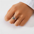 Pastel Sparkle Flower Ring