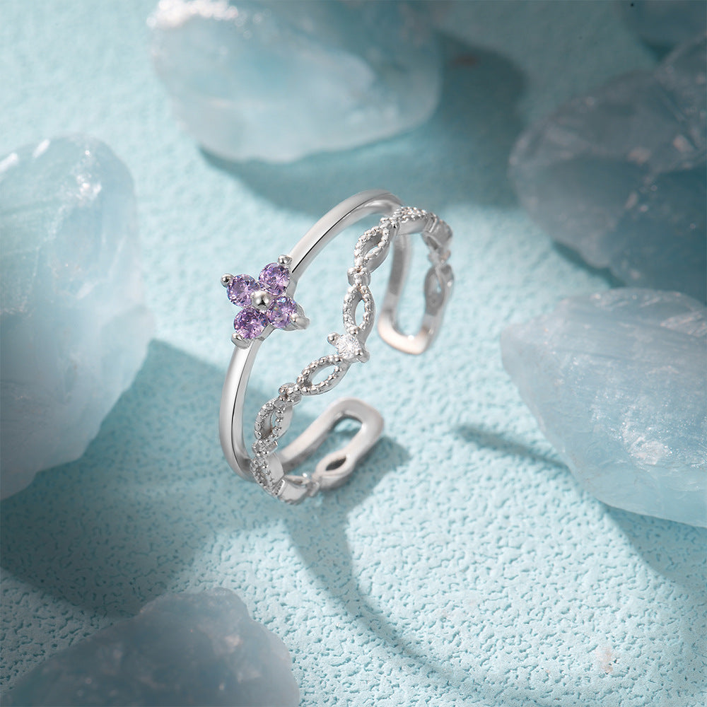 Lavender Blossom Tiara Ring