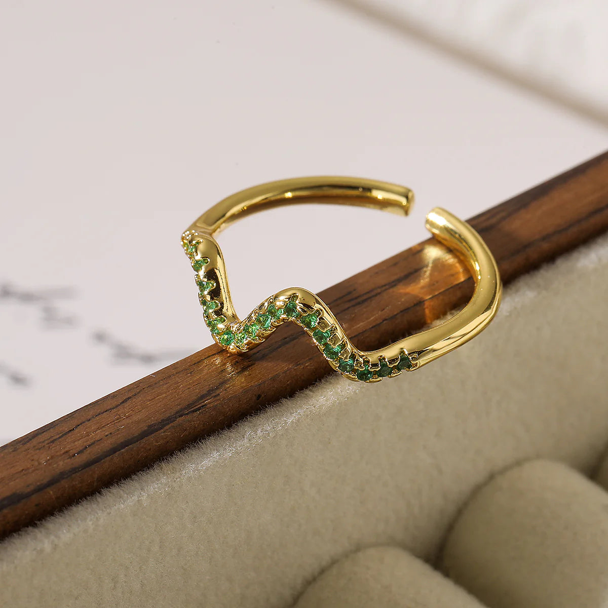 Simple Style Leaves Open Rings