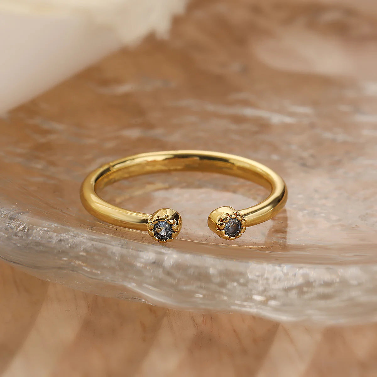 Simple Style Commute Square Open Rings