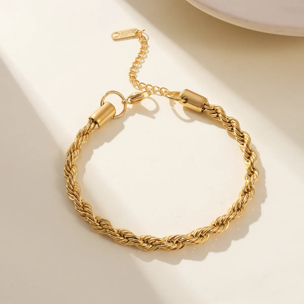 Geometric 316L Stainless Steel 18K Gold Plated Bracelets 