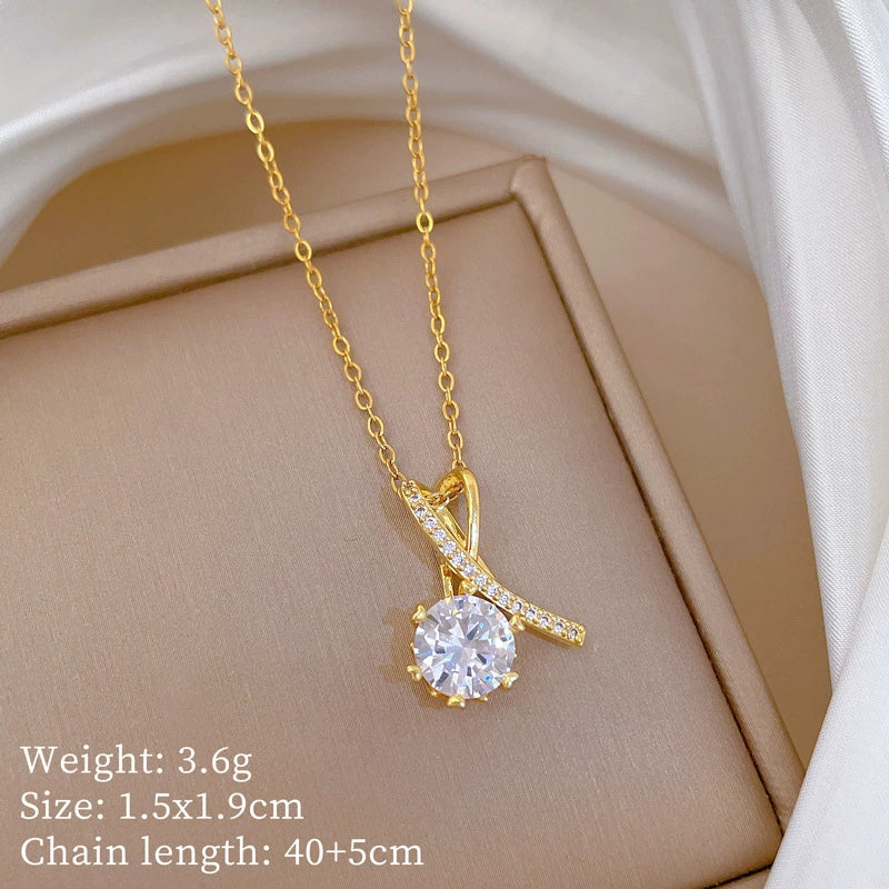 Radiant Twist Diamond Pendant