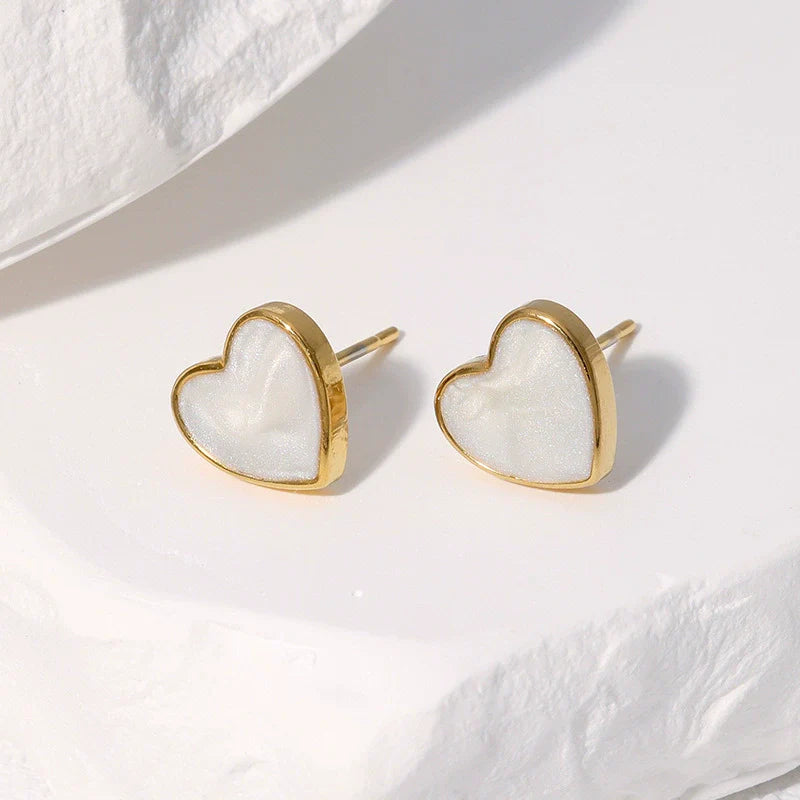 Love Heart Stud Earrings
