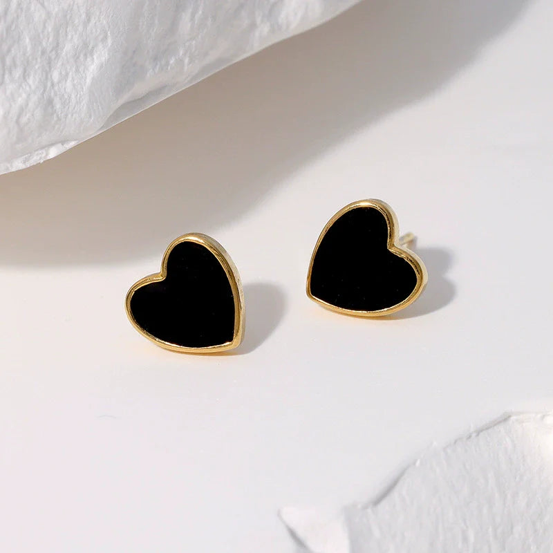 Love Heart Stud Earrings
