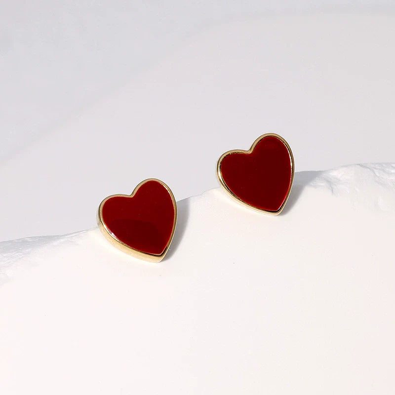 Love Heart Stud Earrings