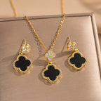 Necklace & Earring Clover Set