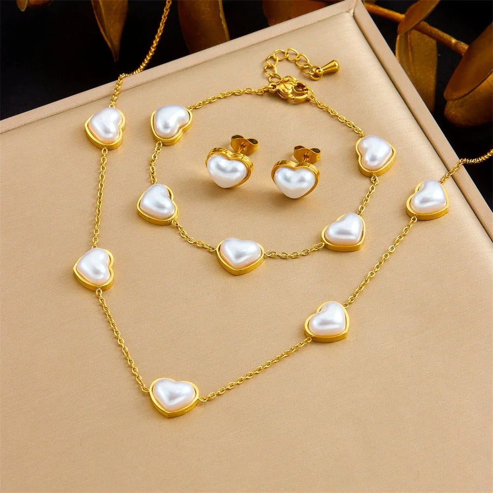 Luxe White Heart Set