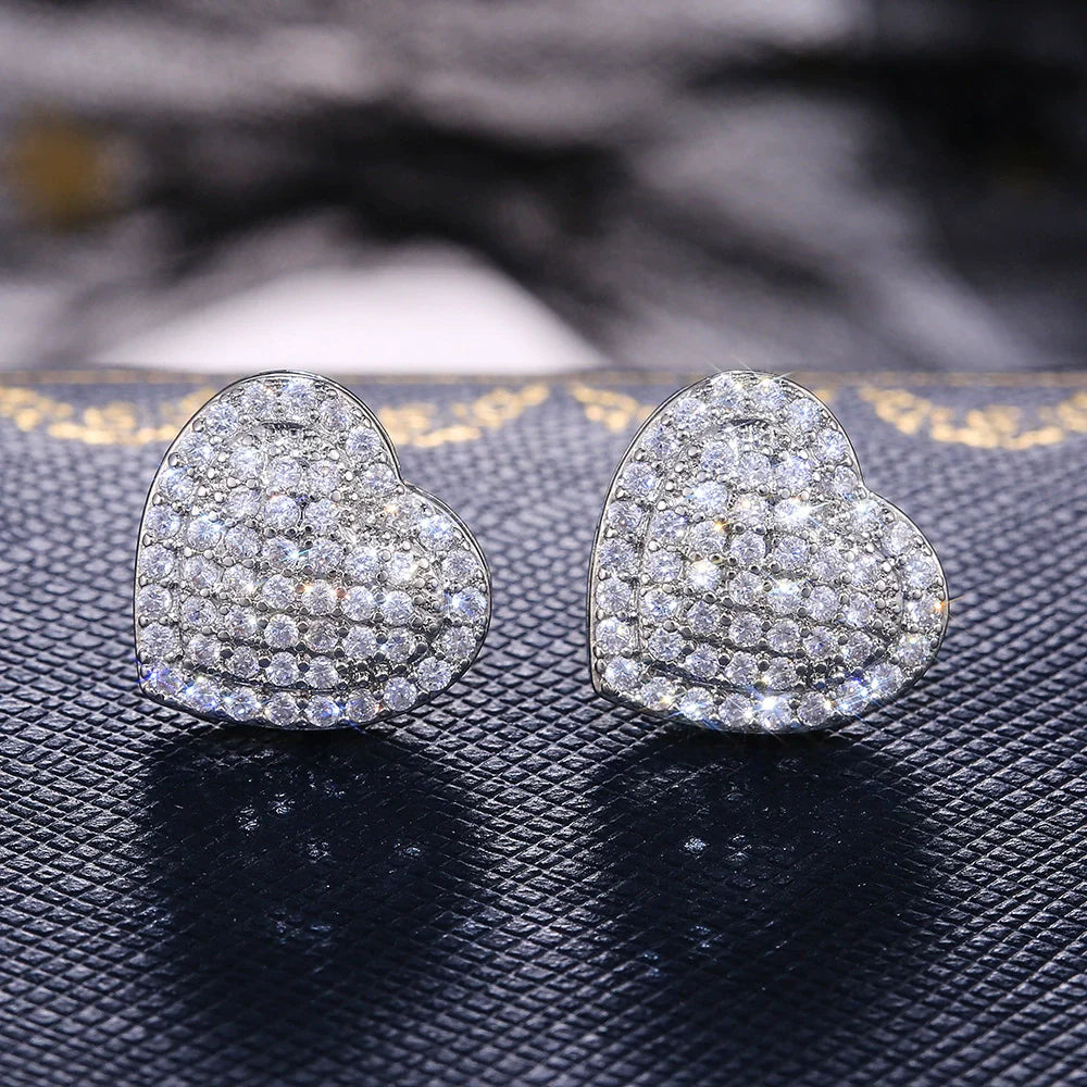Luxury Crystal Heart Studs