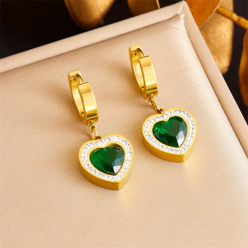 Wholesale Stainless Steel Jewelry Light Luxury Style Love Water Drops Bells Snake Bone Chain Earrings Necklaces Bracelets