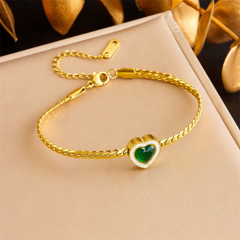 Wholesale Stainless Steel Jewelry Light Luxury Style Love Water Drops Bells Snake Bone Chain Earrings Necklaces Bracelets